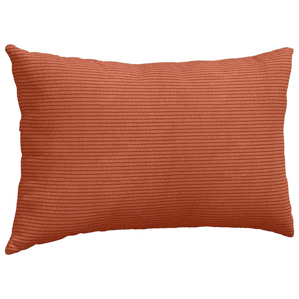 Sofa Pillows 2 pcs Red Orange 50 x 30 cm Corduroy Fabric